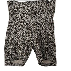 Old Navy Gray Leopard Print Biker Shorts XXL